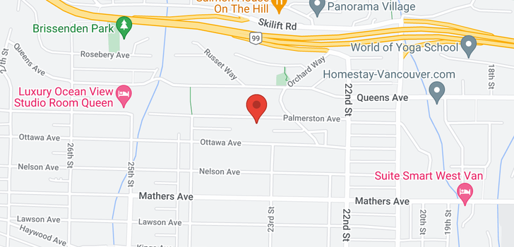 map of 2320 PALMERSTON AVENUE
